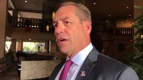 Watch: Arizona athletic director Dave Heeke talks Foster Farms Bowl, RichRod's future